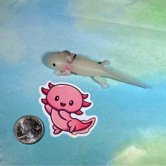 DANCEalotl Axolotl Crazy Trending WaterProof Single Decor Accent Sticker - Picture 2 of 3
